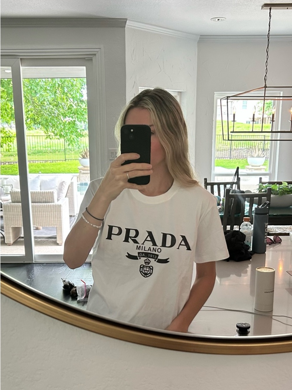 White Logo Crew Tee